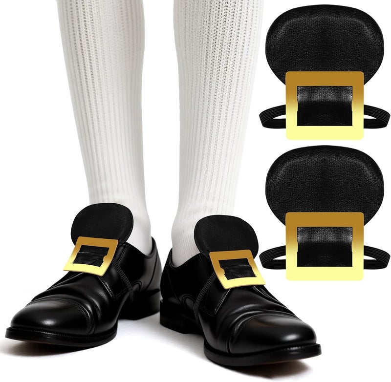 ErieCrest Store Colonial Pilgrim Shoes Buckle for Women Men: Historical Leprechaun Accessories - for 18th Century, Founding Father Costume - Image 1